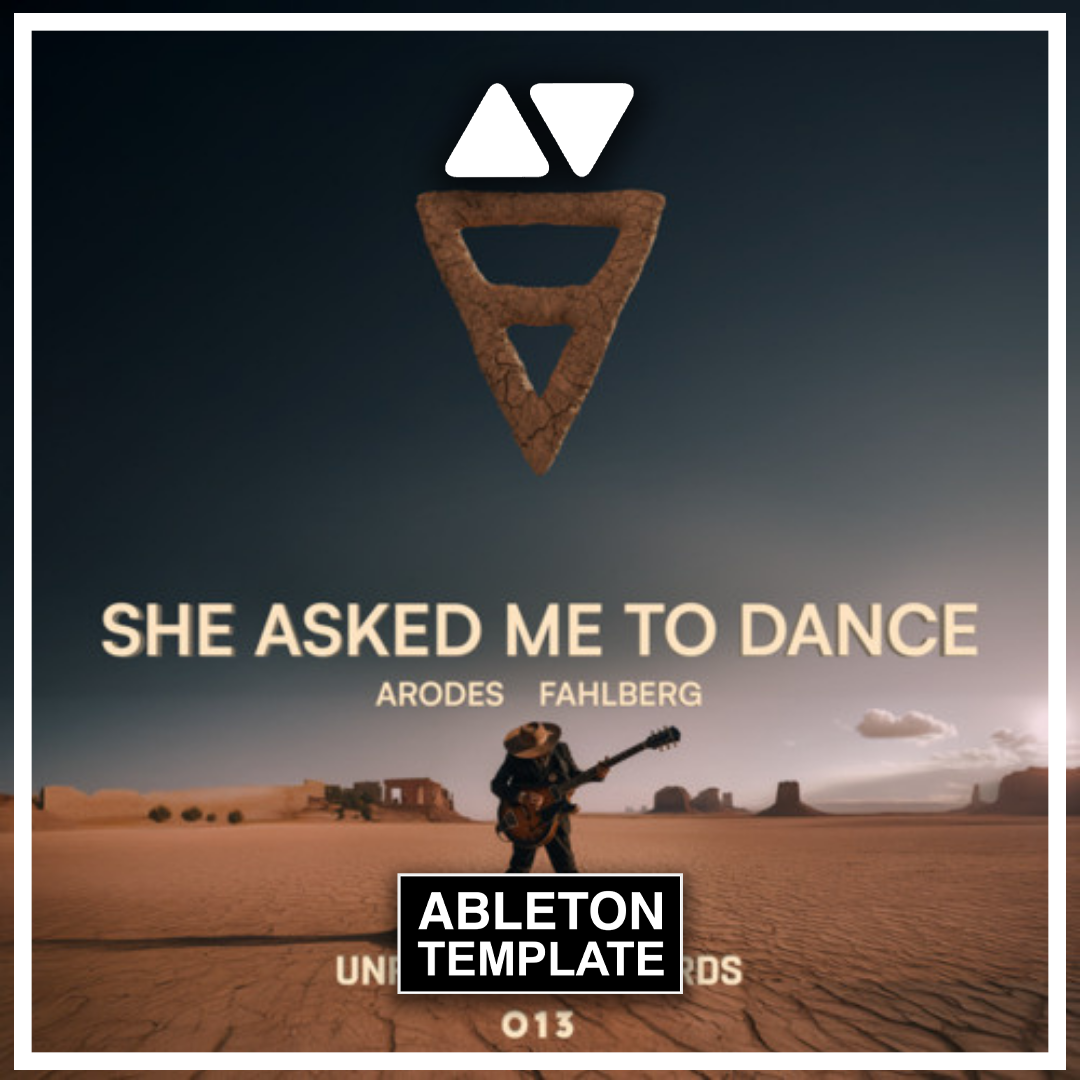 Ableton Live template for She Asked Me To Dance by Arodes, Afro House style with arranged instruments, effects, and MIDI patterns for music production.