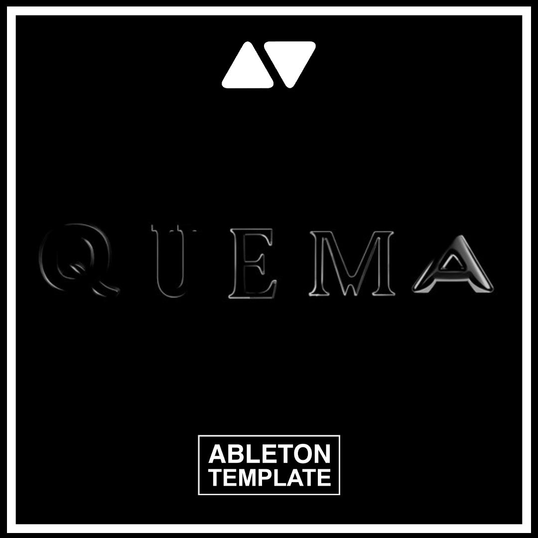 Ableton Live template for Quema by Favo, Afro House style with arranged instruments, effects, and MIDI patterns for music production.